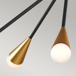 Luminosa Lighting Elstead Jax 10 Light Chandelier, Midnight Black, G9 - thumbnail 4
