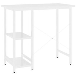 Walplus Computer Desk White 80X40X72 Cm Mdf And Metal - thumbnail 5