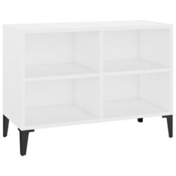 Berkfield Tv Cabinet With Metal Legs White 69.5X30X50 Cm - thumbnail 2
