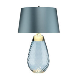 Elegant Duck Egg Blue Table Lamp With Led E27 Bulb - thumbnail 2