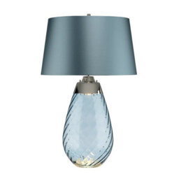 Elegant Duck Egg Blue Table Lamp With Led E27 Bulb
