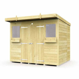 Buttercup Farm 8 X 6 Feet Pent Summer Shed - Wood - L178 X W243 X H201 Cm - thumbnail 2