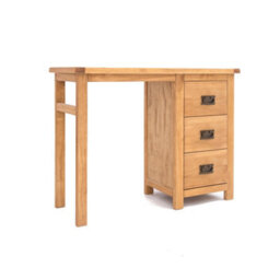 Cabinet Bits Lugo 3 Drawer Desk - Dressing Table Brass Drop Handle - thumbnail 2