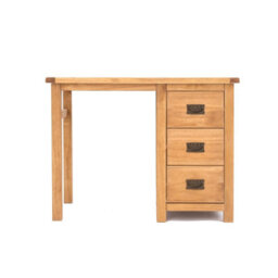Cabinet Bits Lugo 3 Drawer Desk - Dressing Table Brass Drop Handle