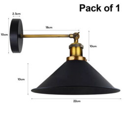 2 Packs Industrial Wall Lights Ceiling Lights E27 Metal Adjustable Retro Indoor For Bedroom Kitchen - thumbnail 2