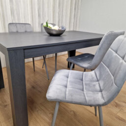 Kosy Koala Dining Table And 4 Chairs Modern Dining Table Set With 4 Grey Velvet Chairs Dining Room Furniture - thumbnail 6