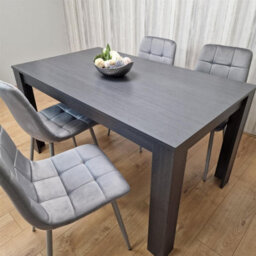 Kosy Koala Dining Table And 4 Chairs Modern Dining Table Set With 4 Grey Velvet Chairs Dining Room Furniture - thumbnail 8