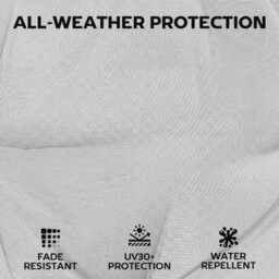 Outsunny Garden Chair Cushions Set Of 4, Waterproof Seat Pads, Light Grey - thumbnail 5