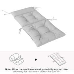 Outsunny Garden Chair Cushions Set Of 4, Waterproof Seat Pads, Light Grey - thumbnail 7