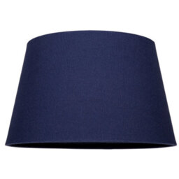Happy Homewares Traditional 30Cm Midnight Blue Linen Fabric Drum Table/pendant Shade 60W Maximum - thumbnail 5