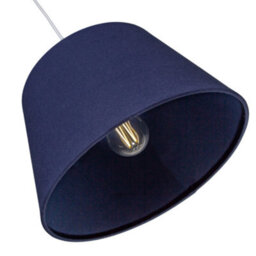 Happy Homewares Traditional 30Cm Midnight Blue Linen Fabric Drum Table/pendant Shade 60W Maximum - thumbnail 4
