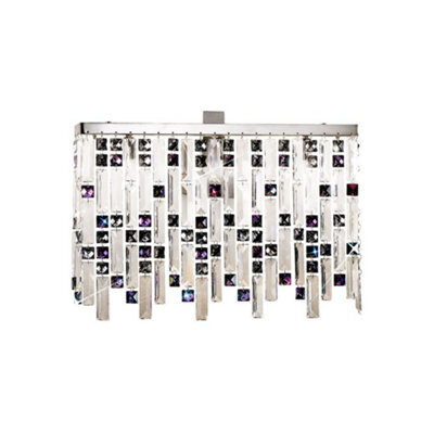 Luminosa Lighting Luminosa Prisma Designer Crystal Wall Light Polished Chrome, 3X G9 - image 1