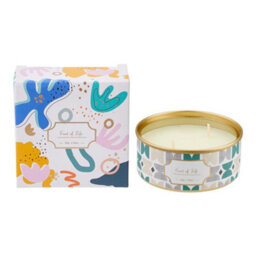 Living And Home Portable Plum Blossom Scented Natural Soy Wax Candle In A Compact Tin - thumbnail 6