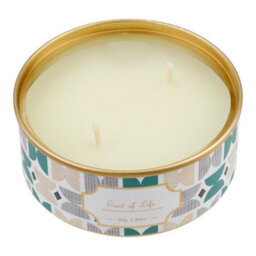 Living And Home Portable Plum Blossom Scented Natural Soy Wax Candle In A Compact Tin - thumbnail 5