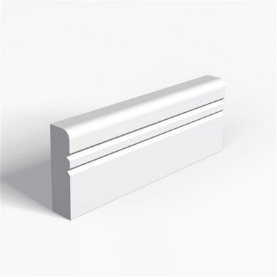 Marlborough - Double Set - Mdf Primed Pencil Round And 2 V Grooves Architrave - 15mm (T) X 94mm (H)