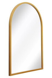 Mirroroutlet The Arcus Gold Metal Framed Arched Wall Mirror 100Cm X 70Cm - thumbnail 3