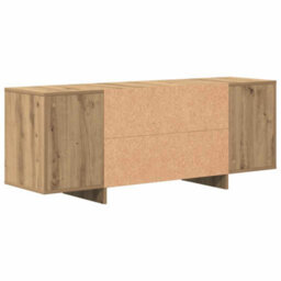 Berkfield Sturdy Tv Cabinet Artisan Oak 130X35X50 Cm Engineered Wood - thumbnail 7