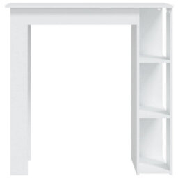 Walplus Bar Table With Shelf White 102X50X103.5 Cm Engineered Wood - thumbnail 3