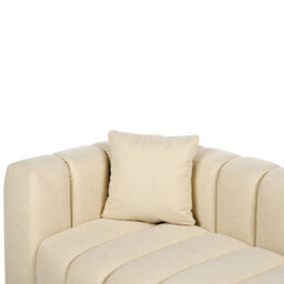 Beliani Left-Hand Chaise Longue Lannils Fabric Off-White - thumbnail 7