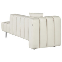 Beliani Left-Hand Chaise Longue Lannils Fabric Off-White - thumbnail 5