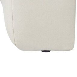 Beliani Left-Hand Chaise Longue Lannils Fabric Off-White - thumbnail 9