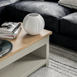 Lassic Vida Designs Arlington Grey Sliding Top With Storage And 1 Shelf Coffee Table - thumbnail 3