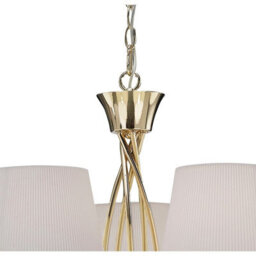 Luminosa Lighting Luminosa Mara Pendant 5 Light E14, French Gold With Ivory White Shades - thumbnail 4