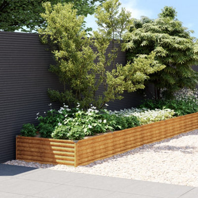 Berkfield Garden Raised Bed 960X100X36 Cm Corten Steel - image 1