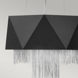 Luminosa Lighting Elstead Zuma 6 Light Pendant, Satin Black, Silver, E27 - thumbnail 2