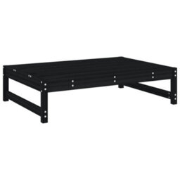 Berkfield 5 Piece Garden Lounge Set Black Solid Wood Pine - thumbnail 4