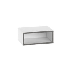 Decortie Brik Modern Floating Bedside Table Nightstand Wall-Mounted Led Lights 45Cm White, Retro Grey Bedroom - thumbnail 2