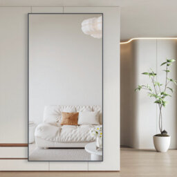 Cassilando Black 180X80Cm Full Length Mirror/wall Mirror,floor Or Wall For Bedroom Living Room, Aluminum Alloy Frame - thumbnail 4