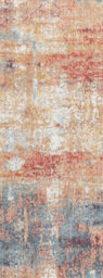 Livabliss Huntington Beach-Modern Orange Blue Ivory In- & Outdoor Rug 80 X 220 Cm Easy Care, Non Shedding - thumbnail 1