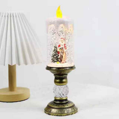 Christmas Led Flameless Candle Light With Rotating Waterfall Effect