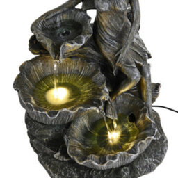 Living And Home Grey Fairy Led Lighted Resin Garden Water Fountain Water Feature With Solar Panel 50Cm H - thumbnail 5
