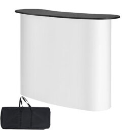 "Vevor Portable Tradeshow Podium Table, 51.18"" X 18.31"" X 37.4"", Display Exhibition Counter Stand Booth Fair With Wall" - thumbnail 1