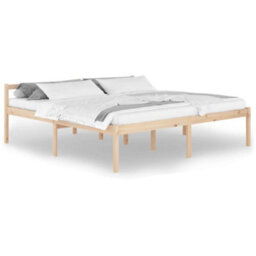 Berkfield Bed Frame Solid Wood Pine 200X200 Cm - thumbnail 2