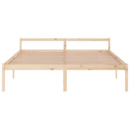 Berkfield Bed Frame Solid Wood Pine 200X200 Cm - thumbnail 4