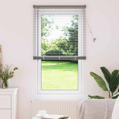 Walplus Window Blind With Curtains Manual Silver Aluminium - image 1