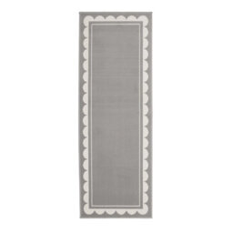 Melrose Colorama Scallop Grey Medium Indoor Area Runner Rug 067/200Cm - thumbnail 4