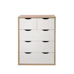 5 Drawer Chest Of Drawers Oak And White - thumbnail 5