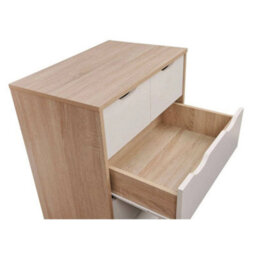 5 Drawer Chest Of Drawers Oak And White - thumbnail 3