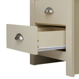 Timber Art Design Lisbon Bedside Cabinet Bedroom Furniture Nightstand Table 2 Drawers Cream - thumbnail 6