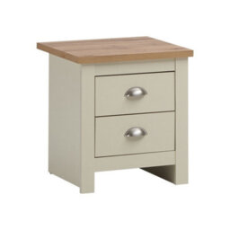 Timber Art Design Lisbon Bedside Cabinet Bedroom Furniture Nightstand Table 2 Drawers Cream - thumbnail 2