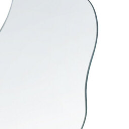 Beliani Luna Home Irregular Shape Standing Mirror, Bamboo Frame, Compact 22 X 19 Cm - thumbnail 5
