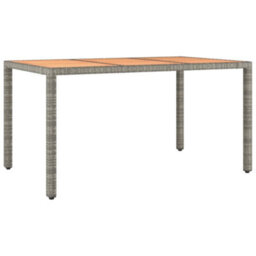 Berkfield 5 Piece Garden Dining Set Grey Poly Rattan&solid Wood Acacia - thumbnail 6