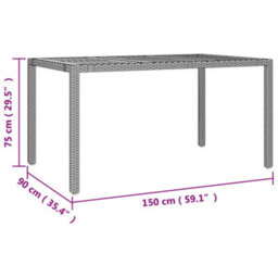 Berkfield 5 Piece Garden Dining Set Grey Poly Rattan&solid Wood Acacia - thumbnail 9