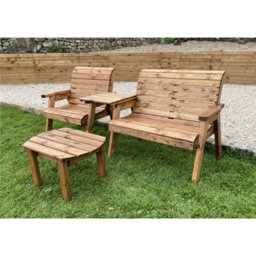 Marlborough Wooden Grand Three Seater Straight Companion Set With Coffee Table - thumbnail 3