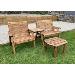 Marlborough Wooden Grand Three Seater Straight Companion Set With Coffee Table - thumbnail 2