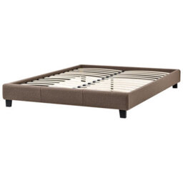 Beliani Bed Without Headboard Boucle Roanne 160 X 200 Cm (Eu King Size) Taupe - thumbnail 5